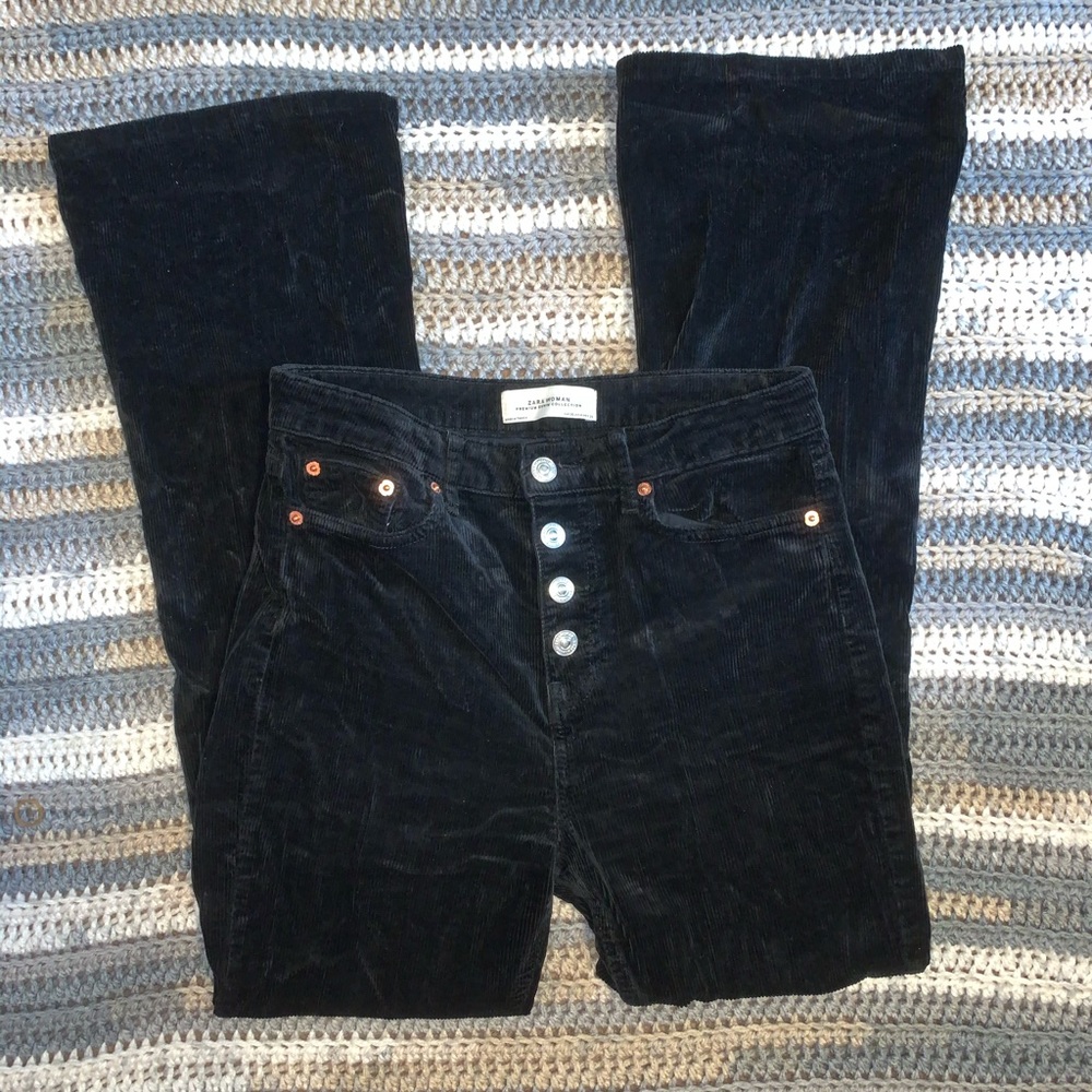 Zara corduroy flare pants